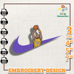 NIKE Kobe Bryant Embroidery Design, NBA Basketball Embroidery Design, Machine Embroidery Design, Instant Download