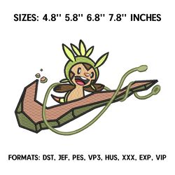 Chespin Embroidery Design File, Pokemon Anime Embroidery Design T122
