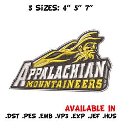 appalachian state logo embroidery design, ncaa embroidery, sport embroidery,logo sport embroidery,embroidery design