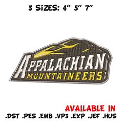 appalachian state logo embroidery design, ncaa embroidery,sport embroidery,embroidery design,logo sport embroidery