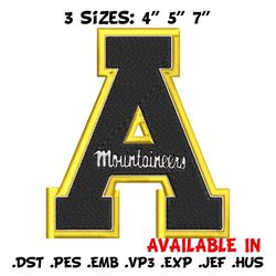 appalachian state logo embroidery design, ncaa embroidery,sport embroidery,logo sport embroidery,embroidery design