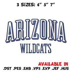 arizona wildcats logo embroidery design, ncaa embroidery, embroidery design,logo sport embroidery,sport embroidery