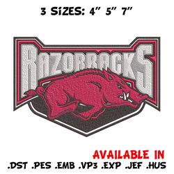 arkansas razorbacks logo embroidery design, ncaa embroidery, sport embroidery, logo sport embroidery,embroidery design