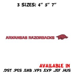 arkansas razorbacks logo embroidery design,ncaa embroidery, sport embroidery,logo sport embroidery,embroidery design