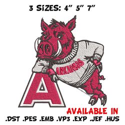 arkansas razorbacks logo embroidery design,ncaa embroidery,sport embroidery, logo sport embroidery,embroidery design