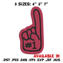 arizona cardinals foam finger embroidery design, arizona cardinals embroidery, nfl embroidery, logo sport embroidery