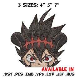 asta peeker embroidery design, black clover embroidery, embroidery file, anime embroidery, anime shirt, digital download