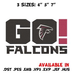 atlanta falcons go embroidery design, falcons embroidery, nfl embroidery, logo sport embroidery, embroidery design