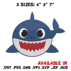 baby shark embroidery design, shark embroidery, cartoon shirt, embroidery file, embroidery design, digital download