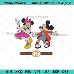 disney mouse couple gucci logo embroidery design download file