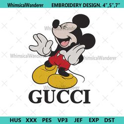 mickey fun gucci basic logo embroidery design download