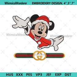 minnie claus gucci logo embroidery design download