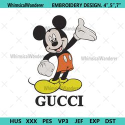 mickey delighted gucci basic logo embroidery design download file