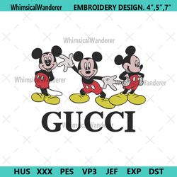 mickey team gucci basic logo embroidery design file