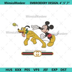 mickey play with mickey gucci logo embroidery design file