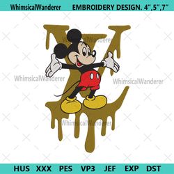 mickey welcome louis vuitton dripping embroidery design file