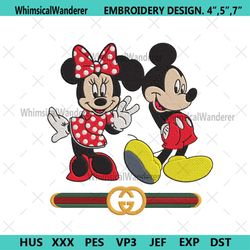 mickey minnie mouse couple gucci embroidery design machine embroidery