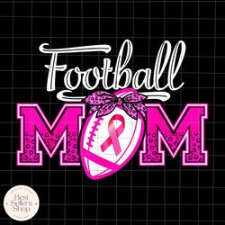 football mom png, pink football png, football breast cancer awareness png, football cancer warrior p