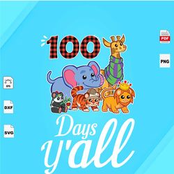 100 days yall, happy 100th day of school, animal school labels svg, animal school labels,100 days of school svg, 100th d