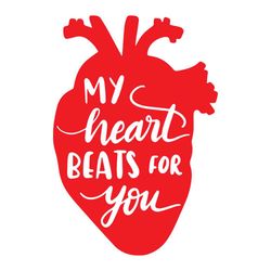 my heart beats for you red heart icon svg