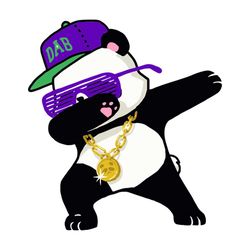 dabbing panda funny animal svg