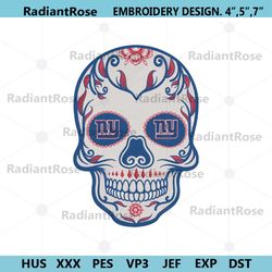 skull mandala new york giants nfl embroidery design download