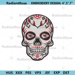 skull mandala kansas city chiefs nfl embroidery design download