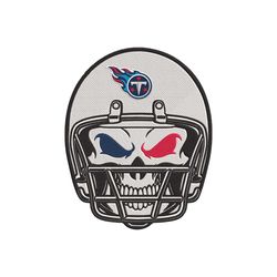 skull helmet tennessee titans logo nfl embroidery design