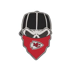 kansas city chiefs skull bandana nfl embroidery design download