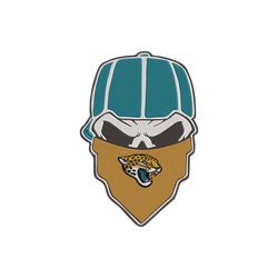 jacksonville jaguars skull bandana nfl embroidery design download