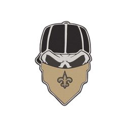 new orleans saints skull bandana nfl embroidery design download