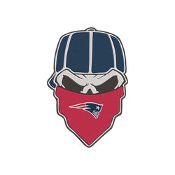 new england patriots skull bandana nfl embroidery design download