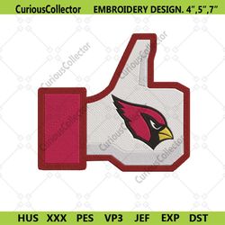 arizona cardinals like symbol logo embroidery digitizing file