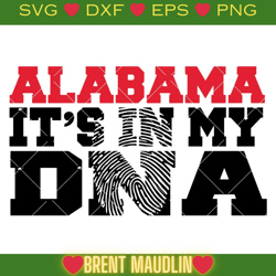 alabama its in my dna svg, alabama love svg, usa map svg