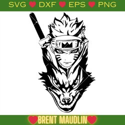 naruto with kurama svg, kurama naruto anime svg, naruto svg - brent maudlin