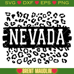 nevada leopard print svg united states of america svg