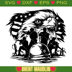 us patriotic eagle soldier svg, military eagle svg, eagle