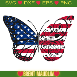 usa butterfly flag svg, american flag svg, patriotic svg