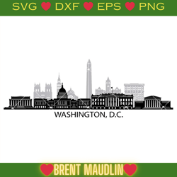 washington d.c. usa skyline svg, washington svg, city svg