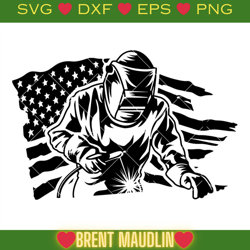 welding steel metal svg, american flag welder svg, welder