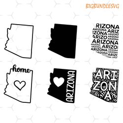 arizona state svg / cut file / cricut / clip art / commercial use / silhouette / arizona svg / arizona home svg / arizon