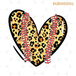 leopard softball heart mother day design png