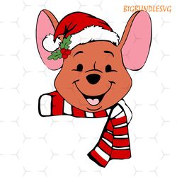 roo christmas day santa hat svg