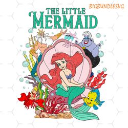 retro disney the little mermaid ariel png