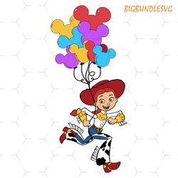 mickey balloon cowgirl jessie toy story svg