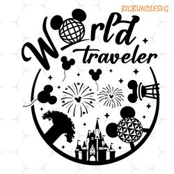 disneyland epcot ball world traveler mouse svg