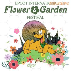 pluto dog epcot ball flower and garden festival png