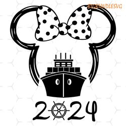 minnie mouse disney cruise ship 2024 svg