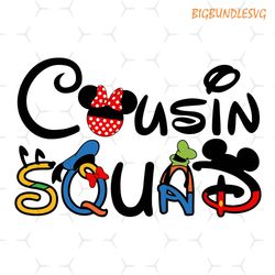 minnie mouse friends cousin squad svg