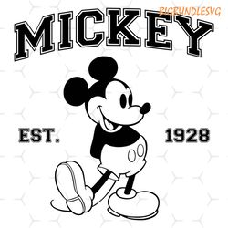 mickey mouse logo est 1928 svg
